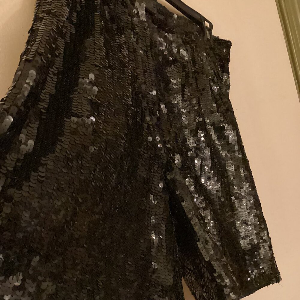Black Sequin Shorts